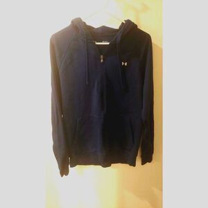 Under Armour Men’s Full Zip Hoodie Dark Blue Navy Size Medium Loose Fit